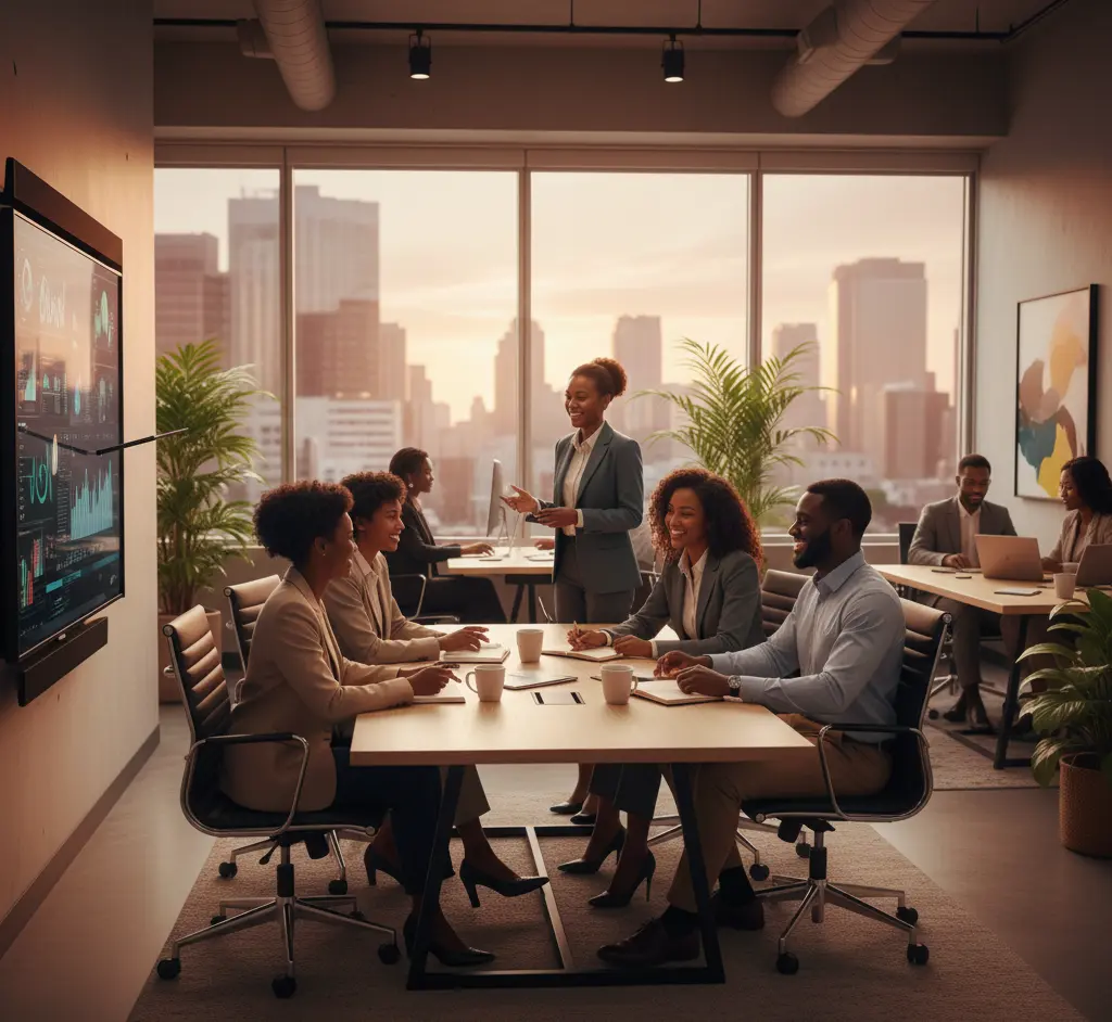 Modern IT office workspace